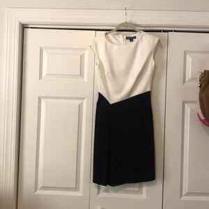 White and black cocktail dress